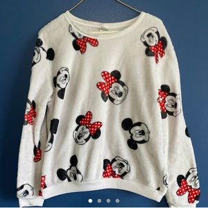 Mickey and Minnie Mouse soft crew neck sweatshirt